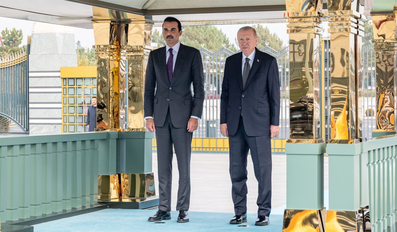 HH the Amir Sheikh Tamim bin Hamad Al-Thani and HE President of the Republic of Turkiye Recep Tayyip Erdogan 